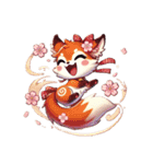 くるんっと変身！春色キツネ（個別スタンプ：2）
