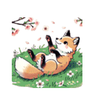 くるんっと変身！春色キツネ（個別スタンプ：32）