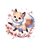 くるんっと変身！春色キツネ（個別スタンプ：34）