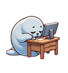 もちもちアザラシのもちざらし（個別スタンプ：21）