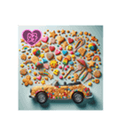 お菓子のオープンカー（個別スタンプ：1）