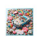 お菓子のオープンカー（個別スタンプ：6）