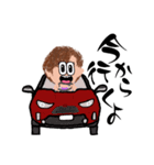 赤い車の元気姐さん（個別スタンプ：35）