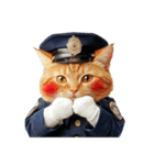 警察現場ねこ(文字なし)#1（個別スタンプ：7）