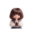 ぽっちゃりガール - 甘えん坊な彼女（個別スタンプ：1）