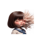 ぽっちゃりガール - 甘えん坊な彼女（個別スタンプ：3）