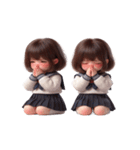 ぽっちゃりガール - 甘えん坊な彼女（個別スタンプ：12）