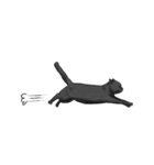 気ままに暮らす黒猫（個別スタンプ：3）