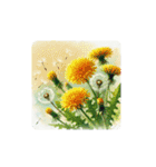 water-color flowers（個別スタンプ：3）
