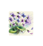 water-color flowers（個別スタンプ：7）