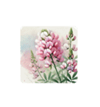 water-color flowers（個別スタンプ：9）
