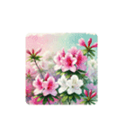 water-color flowers（個別スタンプ：18）