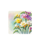 water-color flowers（個別スタンプ：21）