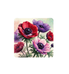 water-color flowers（個別スタンプ：25）