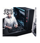 ゲーミングPCと銀髪男子（個別スタンプ：12）