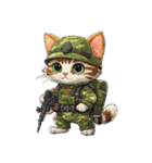 猫軍人、出撃！戦場で活躍するニャ！（個別スタンプ：35）