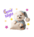 かわいいポメラニアンの犬スタンプ（個別スタンプ：4）