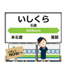 北海道 函館本線の駅名 シンプル敬語（個別スタンプ：15）