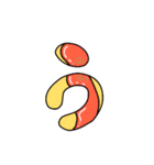 食べ物文字スタンプ1（個別スタンプ：3）