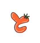食べ物文字スタンプ1（個別スタンプ：20）