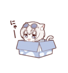 動く♪ちびねこ男子スタンプ(ブルーグレー)（個別スタンプ：24）