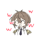 イボタ蛾の擬人化スタンプ1（個別スタンプ：9）