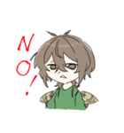 イボタ蛾の擬人化スタンプ1（個別スタンプ：14）