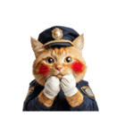 警察現場ねこ(文字なし)#2（個別スタンプ：7）