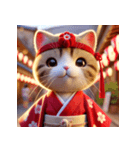 お祭り猫（個別スタンプ：1）