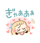 明るくお返事♡happy女子（個別スタンプ：10）