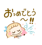 明るくお返事♡happy女子（個別スタンプ：23）