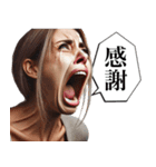 毎日使える変顔2(女、挨拶)（個別スタンプ：6）