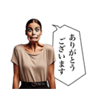 毎日使える変顔2(女、挨拶)（個別スタンプ：7）