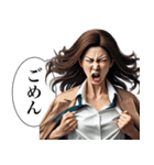 毎日使える変顔2(女、挨拶)（個別スタンプ：11）