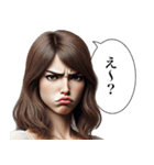 毎日使える変顔2(女、挨拶)（個別スタンプ：12）