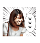 毎日使える変顔2(女、挨拶)（個別スタンプ：18）