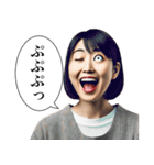 毎日使える変顔2(女、挨拶)（個別スタンプ：19）