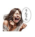 毎日使える変顔2(女、挨拶)（個別スタンプ：20）