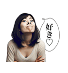 毎日使える変顔2(女、挨拶)（個別スタンプ：22）