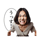 毎日使える変顔2(女、挨拶)（個別スタンプ：26）