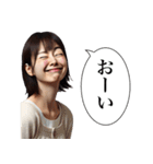 毎日使える変顔2(女、挨拶)（個別スタンプ：27）
