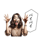 毎日使える変顔2(女、挨拶)（個別スタンプ：30）