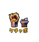 ハンバーガー屋さんのメニュースタンプ（個別スタンプ：3）