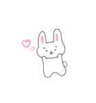 まゆげのうささん（文字なし）（個別スタンプ：7）