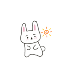 まゆげのうささん（文字なし）（個別スタンプ：8）