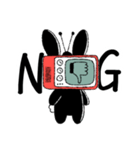 テレビなうさぎ(文字ありver)（個別スタンプ：3）