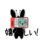 テレビなうさぎ(文字ありver)（個別スタンプ：10）