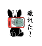 テレビなうさぎ(文字ありver)（個別スタンプ：25）