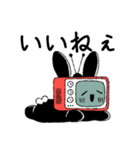 テレビなうさぎ(文字ありver)（個別スタンプ：32）