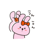 みぃリボンうさぎ2（個別スタンプ：3）